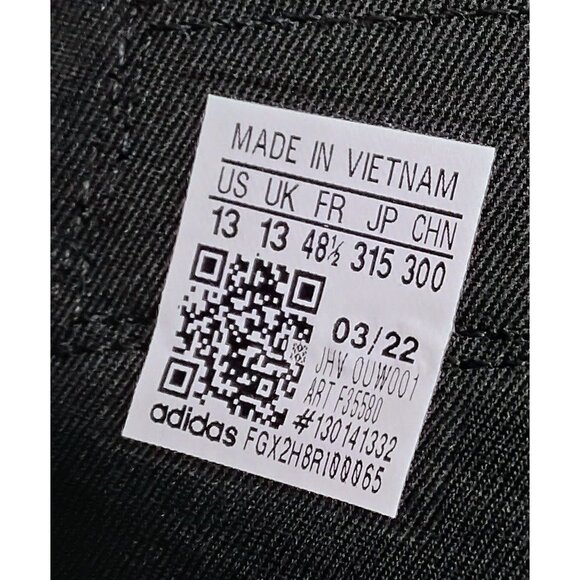 Adidas Adissage Mens Slide Sandals Black & White Size 13 Adjustable Strap Comfor - Picture 5 of 7